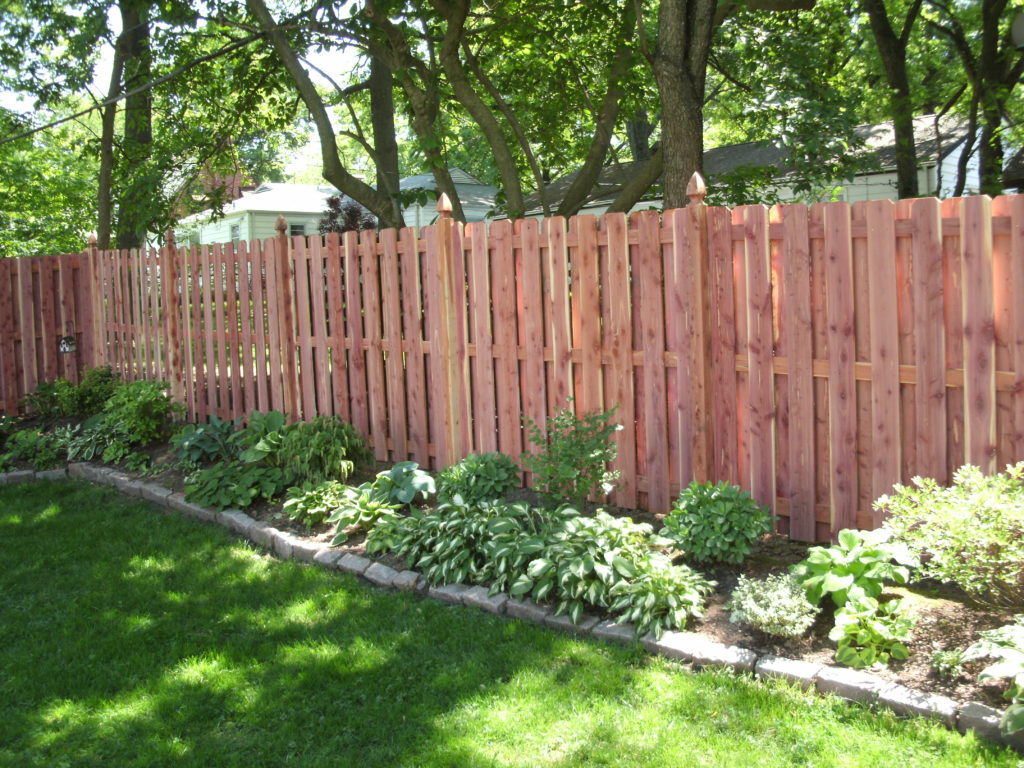 wood privacy fence