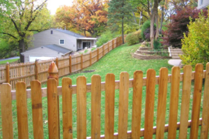 Deck and Fence Company Webster Groves, MO A wood deck installed around a yard